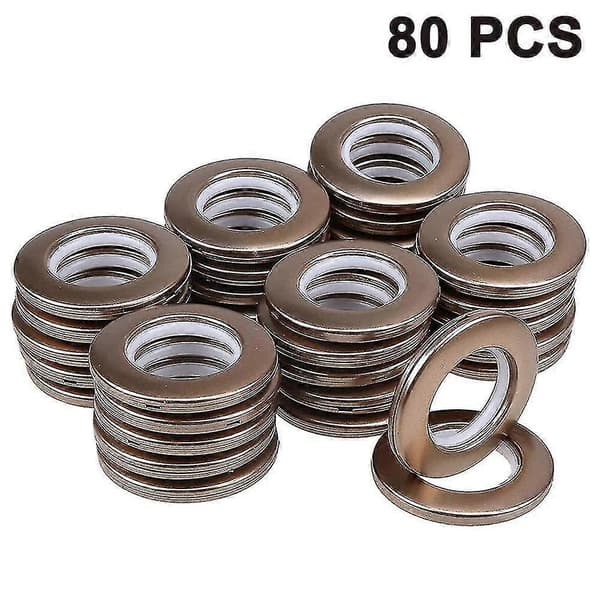 80 stk. gardinmaljer, ringklemmer indre diameter 46 mm, kobber [YJD]