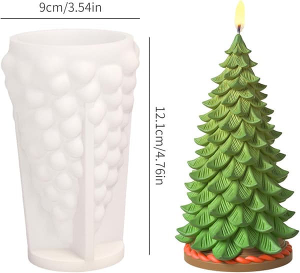 Julgransform, återanvändbart tvålbandage, silikonform, DIY doftande julbandage. (JYD)