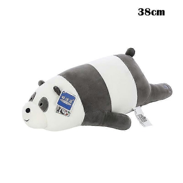 We Bare Bears Plussjeleketøy Grab Doll Isbjørn 11 Tommer Liggende Stilling For Barn (YJD) Black White 38 Cm