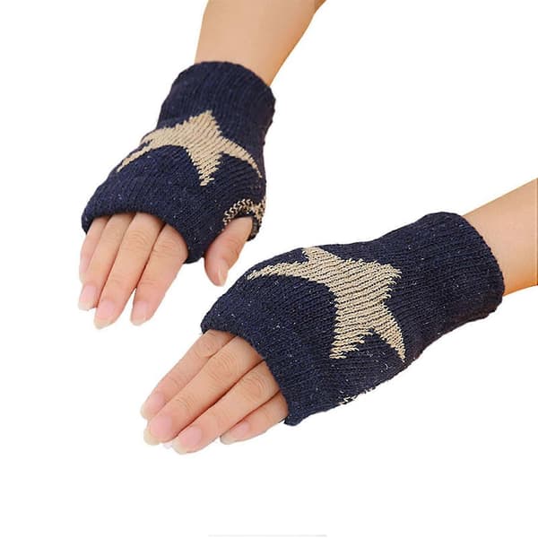 Moderigtige varme handsker, bløde hudvenlige termiske handsker til skiløb[YJD] Navy blue