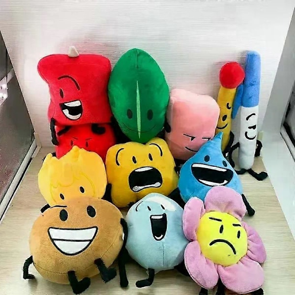 HaKeLai Ny BFDI Battle For Dream Island Plyschleksak Gosedjur Mjukt Djur X Siffror Blintz Block Markör Penna Häftapparat Pommes Frites Gåvor[YJD] Building Block 15cm