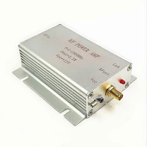 1-1000Mhz 2.5W RF effektforsterker for HF FM-sender VHF UHF RF skinkeradio [YJD] Silver