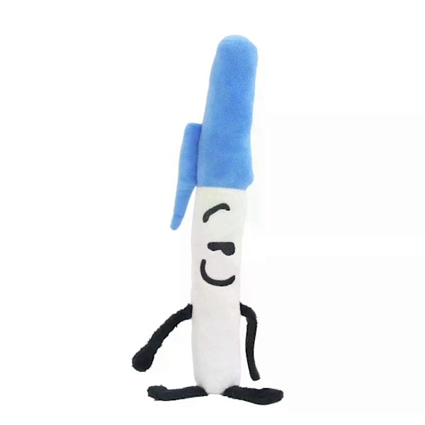 HaKeLai Ny BFDI Battle For Dream Island Plyschleksak Gosedjur Mjukt Djur X Siffror Blintz Block Markör Penna Häftapparat Pommes Frites Gåvor[YJD] Pen 32cm