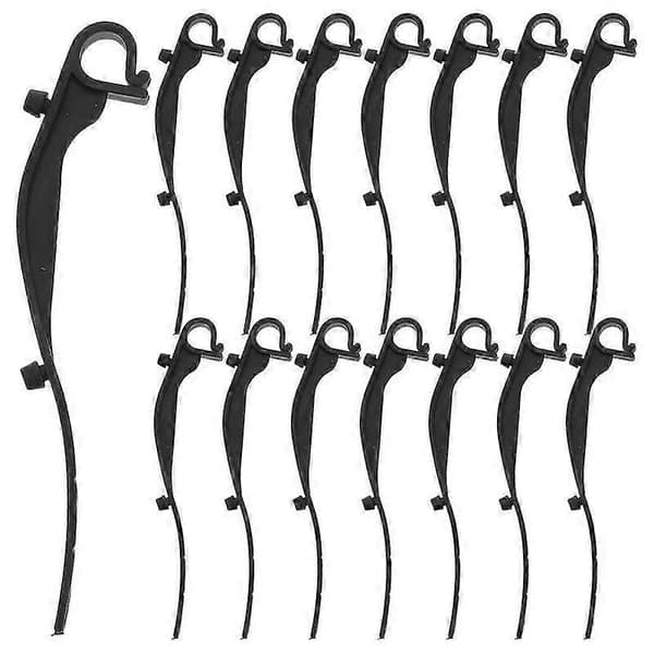 Plastnet Tagrendebeskytter Clips Vindtætte Fastgørelseskroge[YJD] Black 16.20X3.20X0.80CM