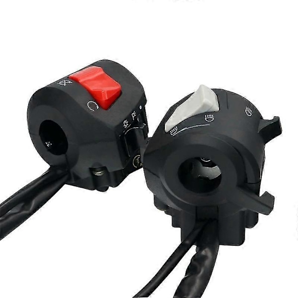 22mm Motorsykkel Styrestang Venstre Høyre Brytere Horn Blinklys Frontlys Elektrisk Start Styrekontroller Bryter[YJD]