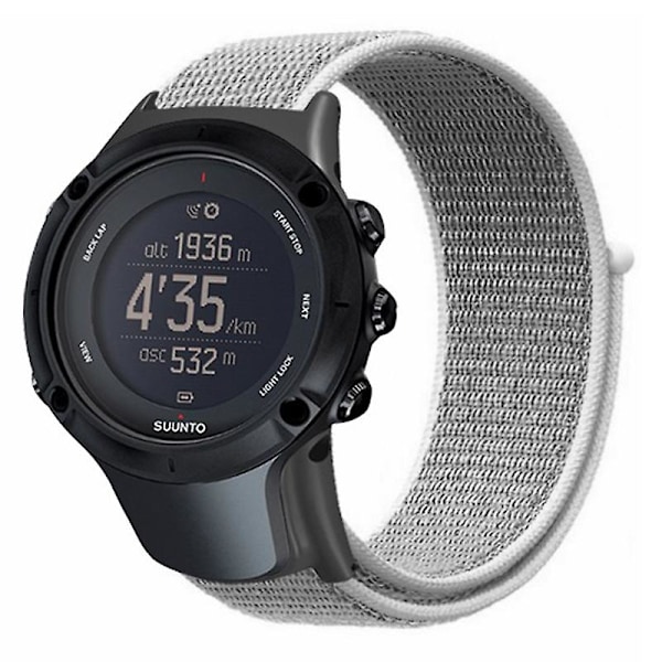 Urrem til Sunnto Ambit3/Ambit3 Peak - Nylon Sport Loop - Seashell (YJD) White Suunto Ambit 3