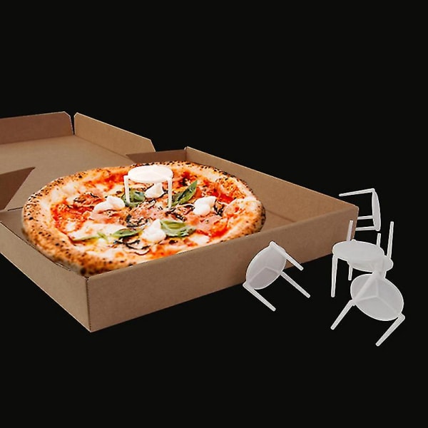 100 st Pizza Saver Stand Vit plaststativ Stack Fixeringsställ Bakverktyg
