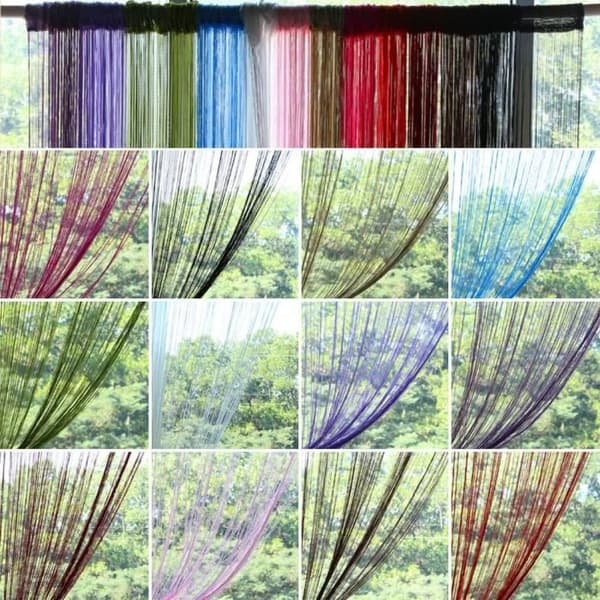 Gardin - 100x200cm - Blå - Syntetisk - Samtids - Design Blue