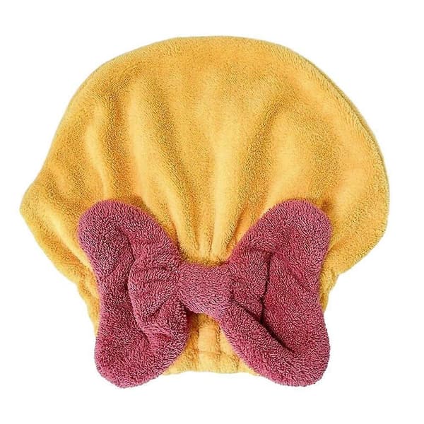 Superabsorberende hårturban til vådt hår, mikrofiber hårtørringshætte [YJD] Yellow