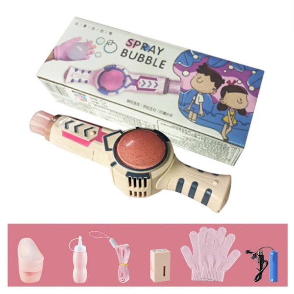 Elastisk Rökbubbelmaskin, Automatisk Magisk Rökbubbelblåsmaskin för Barn [YJD] Pink