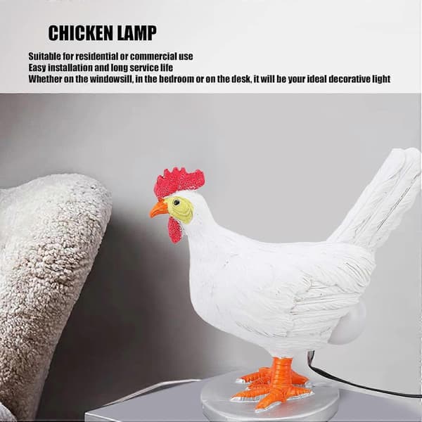 Påskeegg-bordlampe med LED-belysning, justerbar høyde og hode [YJD]