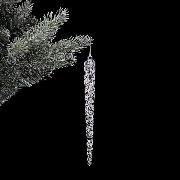 6 stk 15 cm Dekorasjon Simulering Is Juletre Hengende Kunstig Klar Falsk Isklump Vinterfest Hjemmedekor Navidad (YJD) Transparent Icicles 15CM