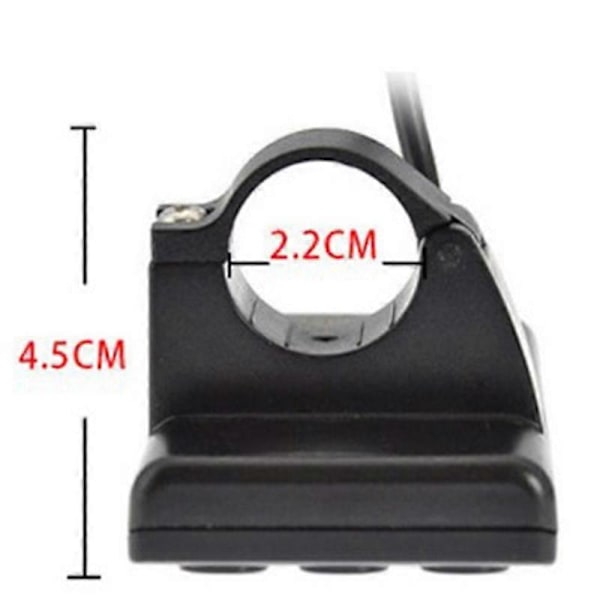 S866 Elektrisk Cykel LCD Display E-cykel Elektrisk Scooter Display Meter Kontrolpanel med Vandtæt Stik[YJD] Black