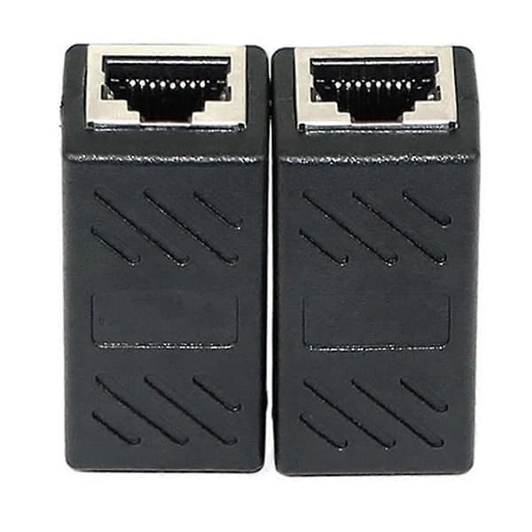 2 stk. RJ45 hun til hun Cat6 netværks-ethernet LAN-stikadapterkobling [YJD]