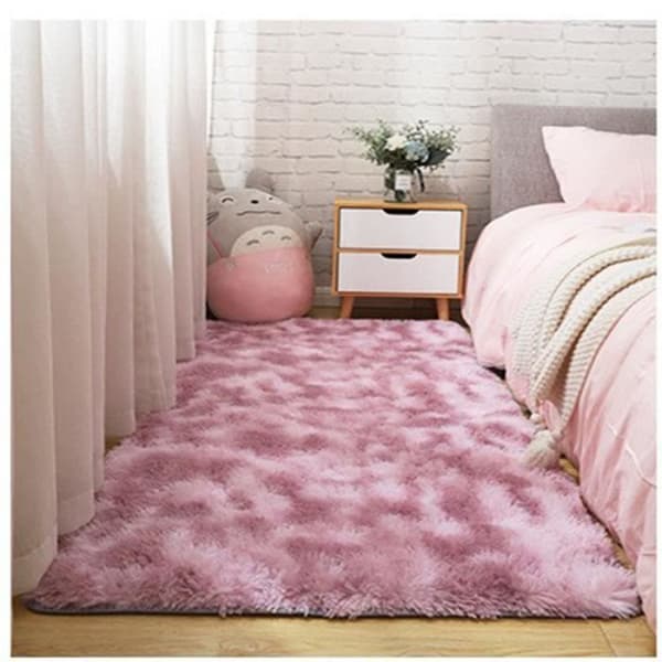 GOGOLOVING Shaggy Stue Teppe, Polyester, Rosa, 80 x 160cm (YJD)