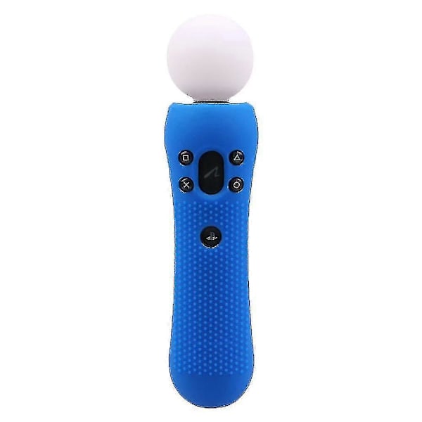 1 st För Playstation Ps Vr Move Motion Controller Halkfritt Silikongummiskydd Fodral Svart Blå Röd Jp Guanguan[HK] Blue