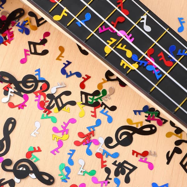 Musiknoder Papirkonfetti til dekoration 8 pakker farverige festspredere [YJD]