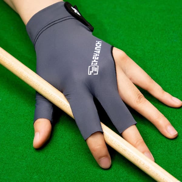 Tre-fingrede poolhandsker billard, skridsikre åndbare poolhandsker til kvinder - lette, bløde, praktiske sportstilbehør til billardelskere[YJD] blue left hand