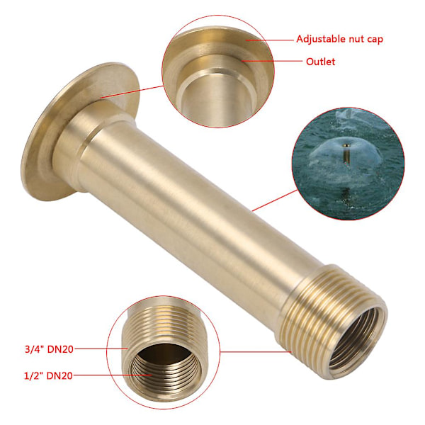 1/2\" DN15 3/4\" DN20 Messing Dam Hemisfærisk Springvand Dysesprøjte til Hoved (YJD)