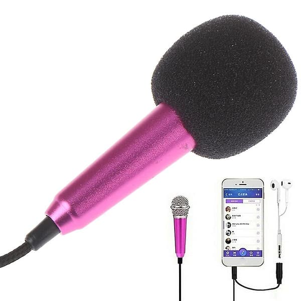 Bærbar Mini 3.5mm Stereo Mikrofon Audio Mikrofon Til Mobiltelefon Tilbehør[YJD] Blue 1pc