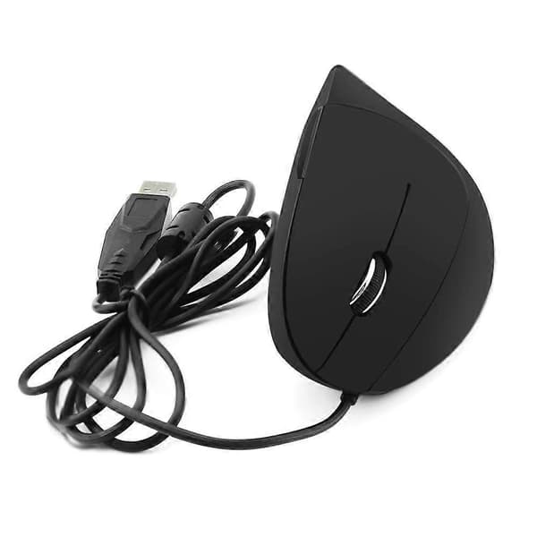 Kablet versjon 2,4 GHz vertikal mus for venstrehendte [YJD] Black