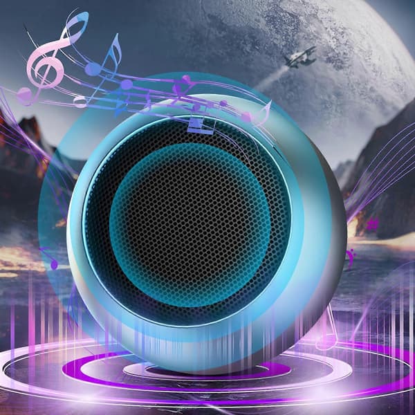 Mini bärbar Bluetooth-högtalare – stor volym, för utomhusbruk/fest/strand/resor/present, silver, kompatibel med Bluetooth[YJD] Silver