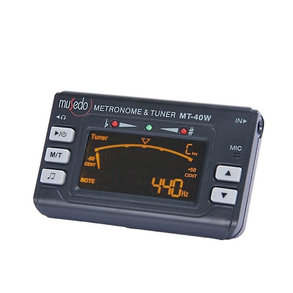 Musedo MT-40W Metro-tuner Tone Generator Elektronisk Digital LCD 3 i 1 LCD Klarinet Saxofon Stemmer/Metronom (YJD) black