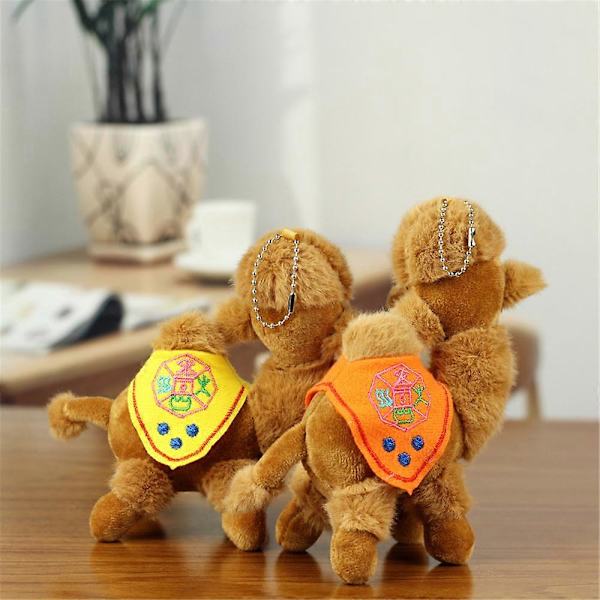 Søt ørkenkamel bamse Dunhuang kamel dukke barnedukke turistsuvenir naturskjønn sted kamel_v (YJD) yellow 1 pcs