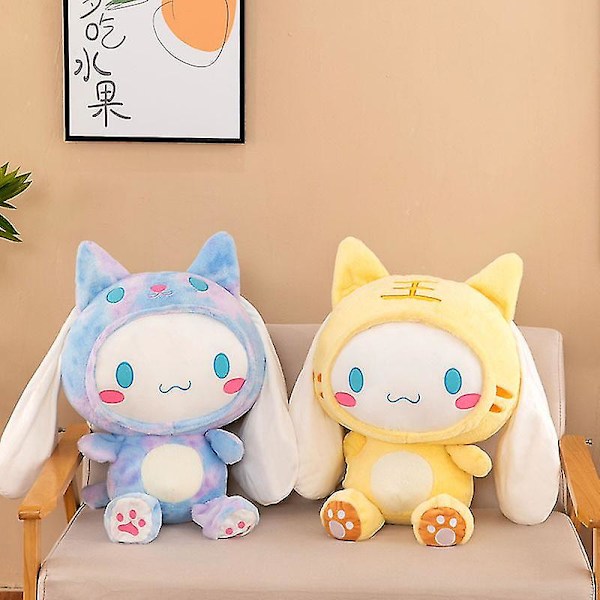 27-80cm Sanrio Cinnamoroll Pehmolelut Animation Derivatives Värikäs Baby Cinnamon Pehmolelu Suurilla Korvilla, Joka Muuttuu Tiikeriksi kk