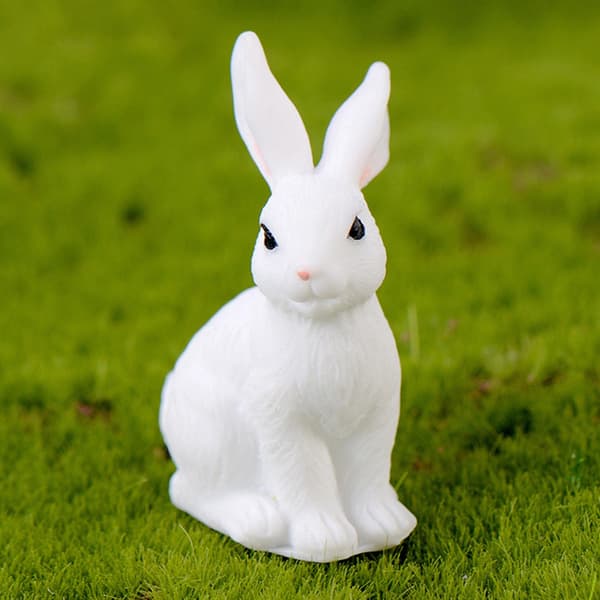 Miniatyr påskhare trädgårdsdekoration 10cm 2-pack B