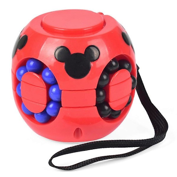 Anti Stress Speed Magic Cube Stress Pussel Fidget Spinner Färgglad Pedagogisk.[YJD] Red
