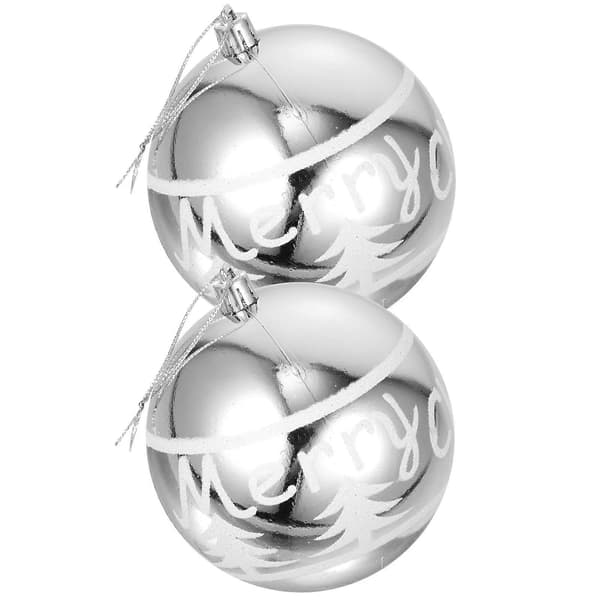 Juletrepynt sølv plastkuler for 2 stk bruk [YJD]
