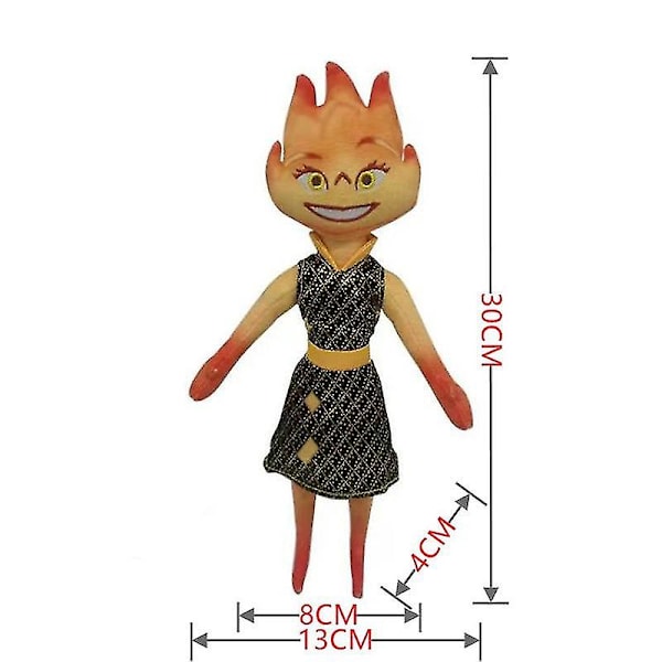 Crazy Elemental City Stoffdyr Figur Elemental Plussjeleketøy (YJD) Fire