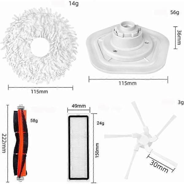 Erstatningsmoppemikrohoved til Spin Magic Mop, universel pasform mikrofiberrefill, der lover tør og våd brug [YJD]