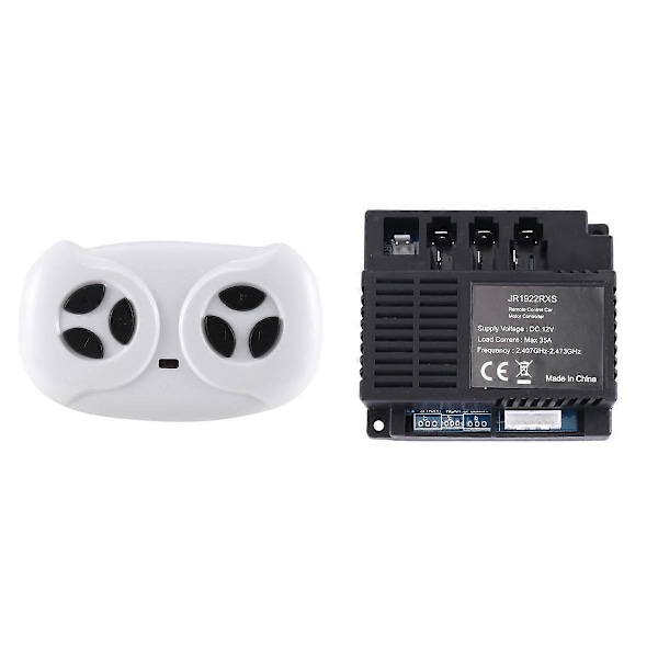 JR1922RXS 12V Elektrisk barnbil 2.4G Bluetooth Fjärrkontroll och Mottagare för Barn Elbil[YJD] White black