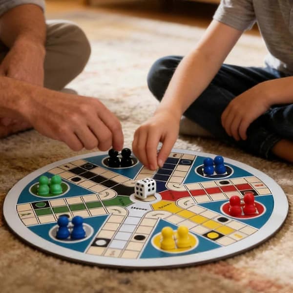 Cirkulärt Ludo-spel för 6 spelare [YJD] A