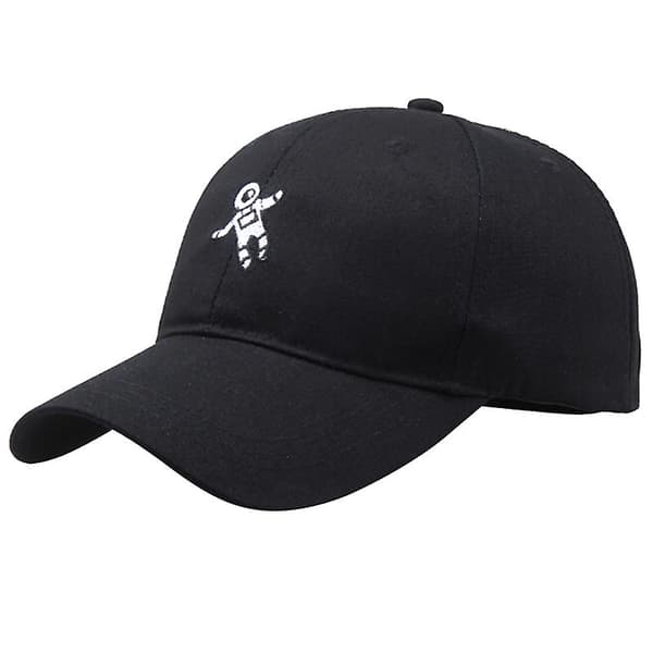 Astronaut Broderad Baseball Keps Unisex Dam Herr Mode Pappa Hatt[YJD] Black 1pc
