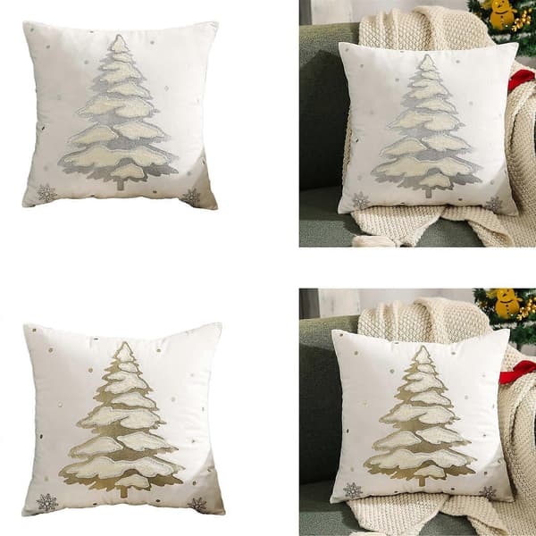 Juleputetrekk 45x45cm Festlig putetrekk til sofa og soverom Juledekor til hjemmet[YJD]