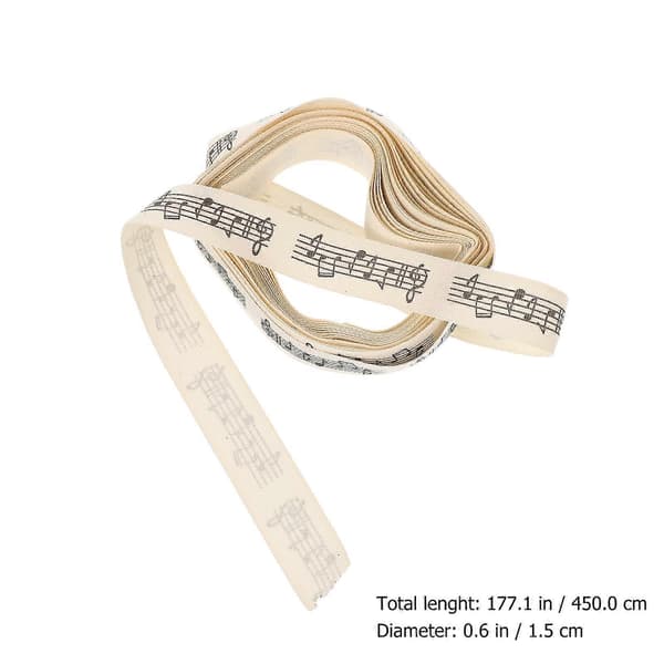 Musiksymbol bomullsband för presentförpackning 2 st beige festdekor [YJD]