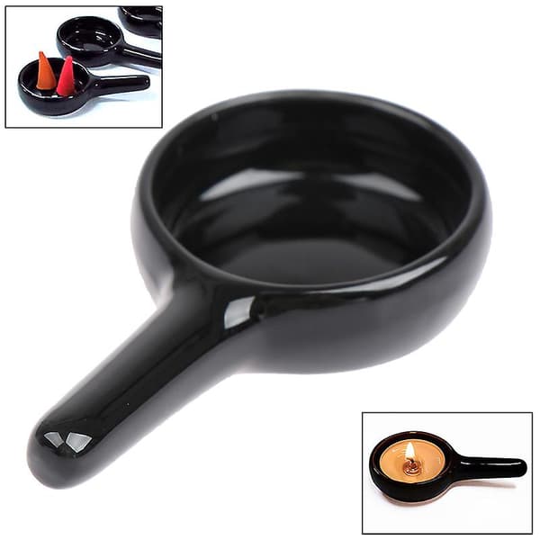 Keramisk Aromabrenner Eterisk Oljebrenner Aromaterapi Lysholder[YJD] Black 1pc