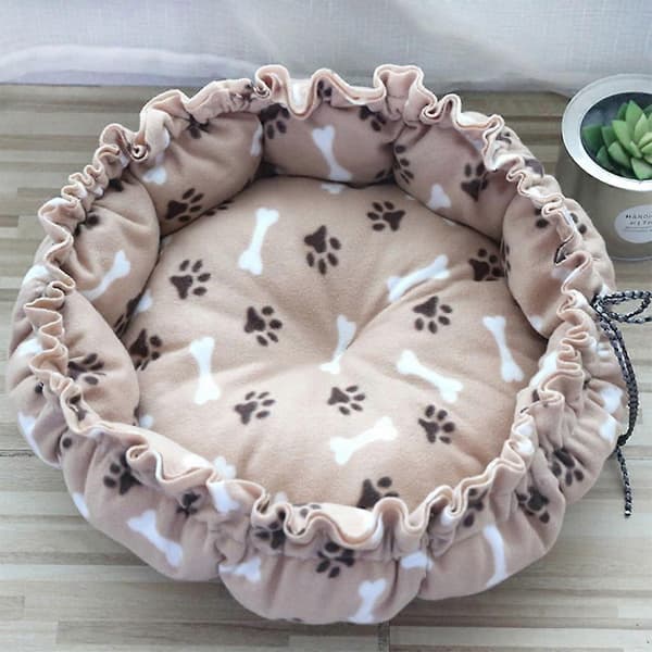 Rund Kattsäng Djup Sovsäng Hund Katt Vinterhus Dragsko Design Husdjursmatta för Kattunge Valp Sovtillbehör[YJD] Style 8 S