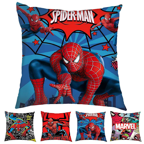 Lahjat Sohva Auto Koti Toimisto Sisustus Marvel Spiderman Tyynynpäällinen Heittotyynyn Kotelo 45cm*45cm  (YJD) C