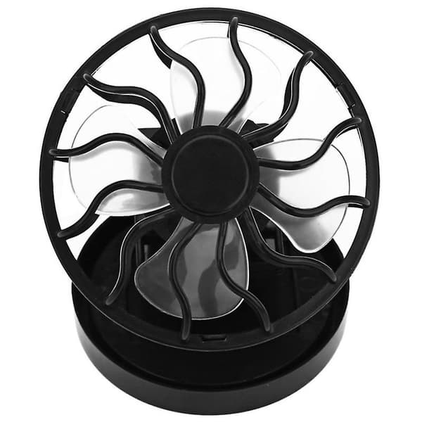 Flyttbar Luftblåser Bærbar Solcelle Vifte USB Mini Bordvifte Bærbar Kjøler[YJD] Black 1pc
