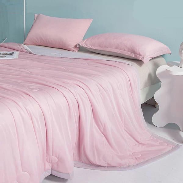 Kølende tæppe til varme sovende, let åndbart sommertæppe kompatibelt med seng, sofa - 70*100CM (Pink 1)[YJD] Pink 1
