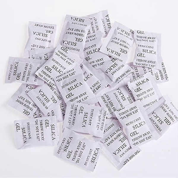 Tørremiddelposer, 200 stk. X 1g Silica Gel Pose Fugt Absorberende Affugter Mod Skimmel Lugte _gave fra G[YJD] 2G