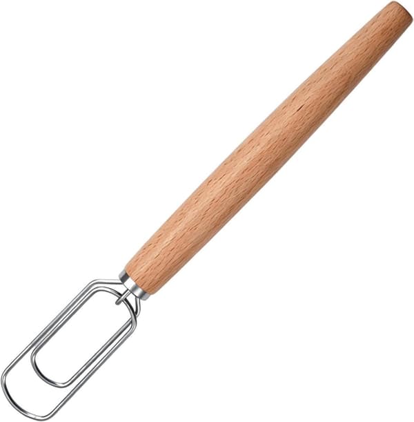 Rustbestandig manuell deigvisp i rustfritt stål, deigblander for surdeig, ideell for bakverk og baking (JYD)