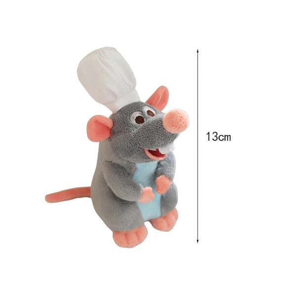 Söt Plyschmus Dekoration Mus Plyschdjur Barn Baby Ljusgrå_v (YJD) Dark Gray Height 13cm