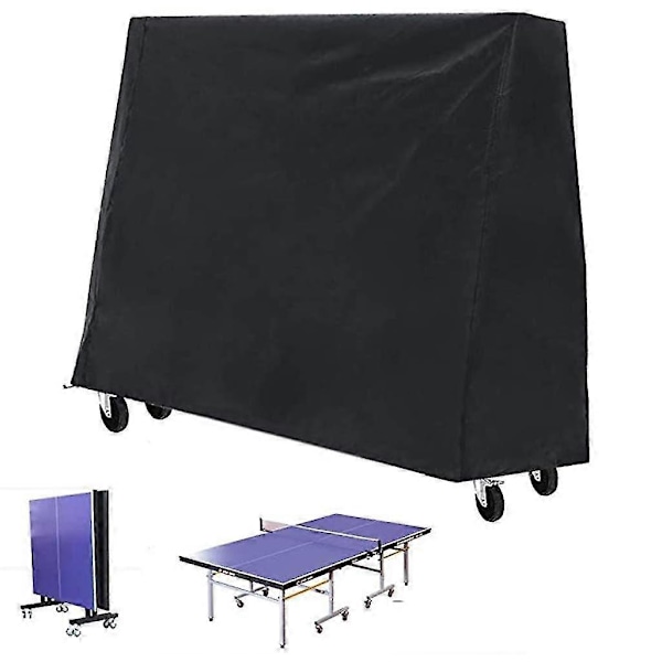 Bordtennisbord Cover - Bordtennisbord Cover til Udendørs og Indendørs Brug, Bordtennisbord Cover med Snøre i Bunden (16570185cm)[YJD]