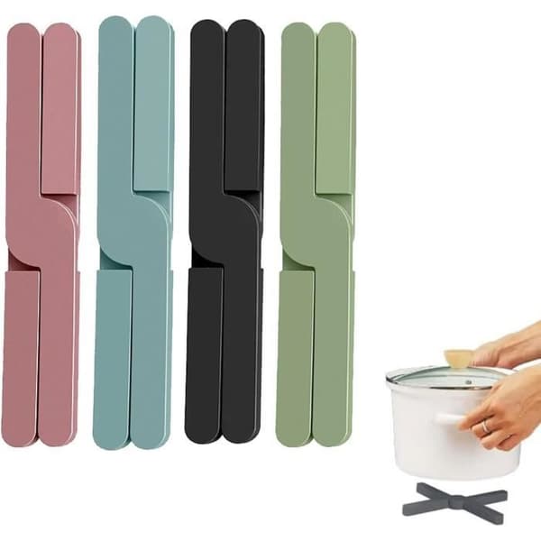 Grytlapp - Ej specificerad - Set om 4 - Tjock silikon - Vikbar - 20 cm diameter [YJD][YJD]