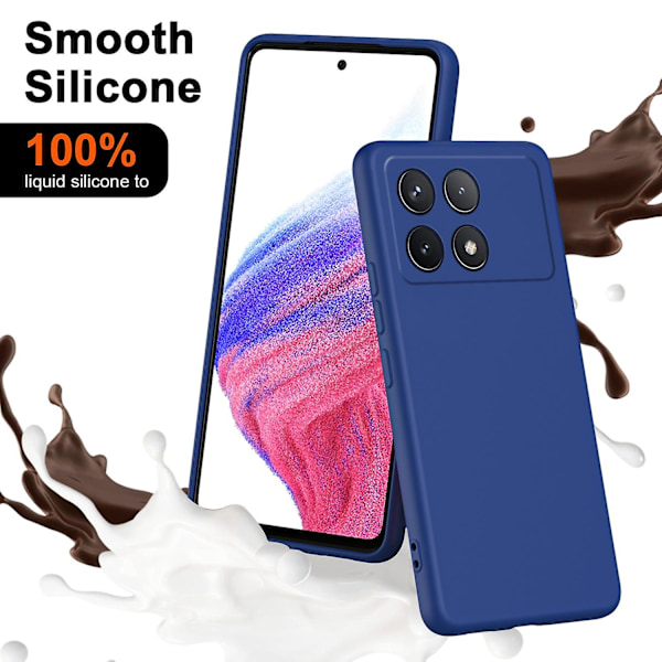 För Xiaomi Redmi K70 5G/K70 Pro 5G Fodral 2.2mm TPU Telefonfodral med Fiberfoder - Lila  (YJD) Blue Xiaomi Redmi K70 5G